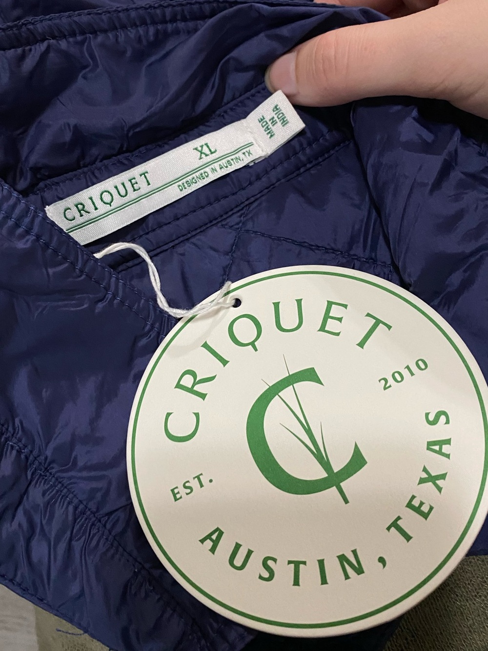 NEW Criquet Quilted Shacket Navy Blue Mens Navy Buttons Pockets XL - NWT $189 - Picture 4 of 9